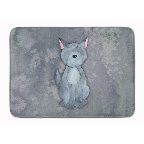 Carolines Treasures Wolf Watercolor Machine Washable Memory Foam Mat BB7398RUG - main